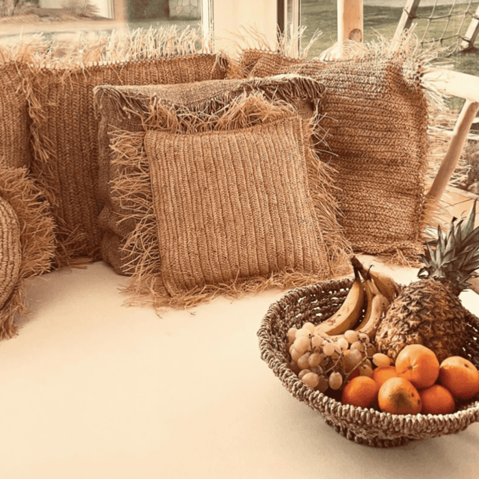 Corbeille à fruits en herbe de mer séchées LETI